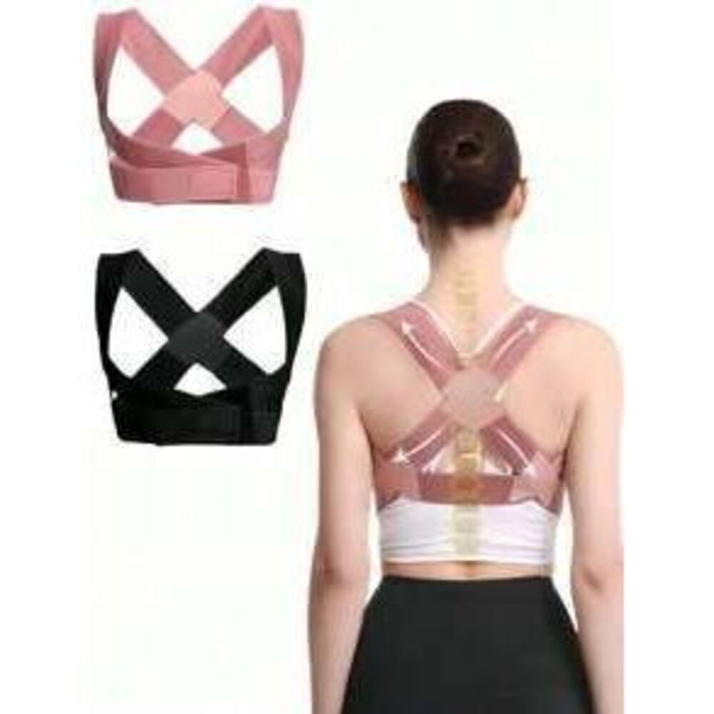 1pc Posture Corrector For Men & Women, Adjustable Upper Back Support Clavicle A…